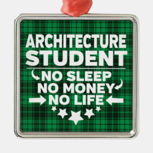 Architectuuracademie Student Green Pset-mas Metalen Ornament