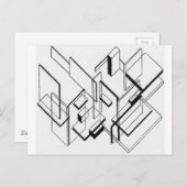 Architectuuranalyse door Theo van Doesburg Briefkaart (Voorkant / Achterkant)