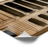 Architectuurblauwdruk van het Amerikaanse Capitol  Perfect Poster (Hoek)