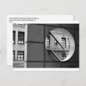 Architectuurcirkel en lijnen zwart-wit foto briefkaart (Voorkant / Achterkant)