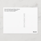 Architectuurcirkel en lijnen zwart-wit foto briefkaart (Achterkant)