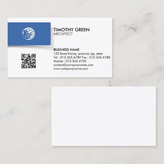 Architectuurcontractant Visitekaartje (Voorkant / Achterkant)