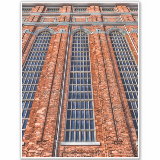 Architectuurdetail van het Centraal Tejo in Lissab Sticker (Voorkant)