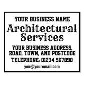 Architectuurdiensten met naam, adres, enz. rubberstempel (Afrduk)