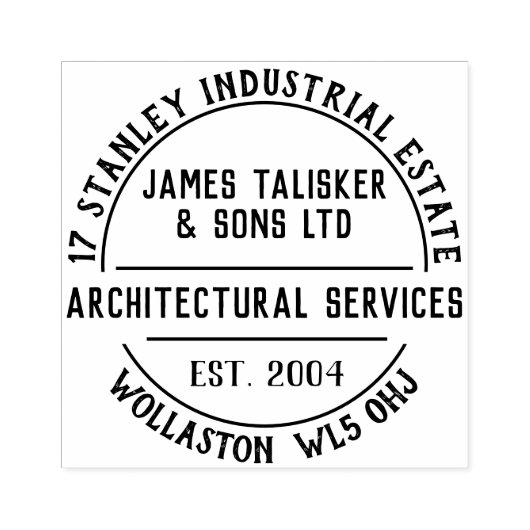 Architectuurdiensten Rubber Stempel (Afrduk)