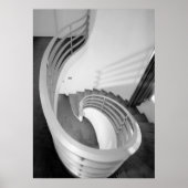 Architectuurfoto - Elliptical Stair Hall Poster (Voorkant)