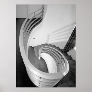 Architectuurfoto - Elliptical Stair Hall Poster