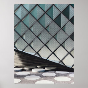 Architectuurfotografie van betonwand poster