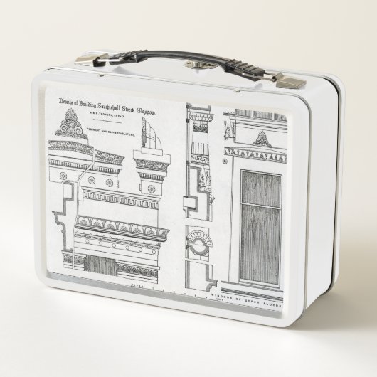 Architectuurgegevens van de Grecian Chambers (Achterkant)