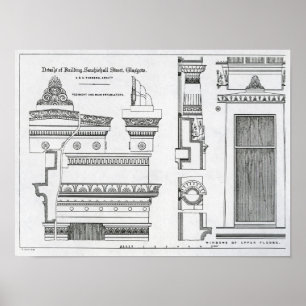 Architectuurgegevens van de Grecian Chambers Poster