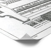 Architectuurgegevens van de Griekse kamers Poster (Hoek)