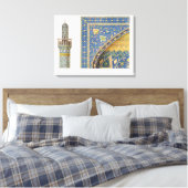 Architectuurgegevens van de Mesdjid-i-Shah, Isf Canvas Afdruk (Insitu (Slaapkamer))