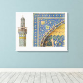 Architectuurgegevens van de Mesdjid-i-Shah, Isf Canvas Afdruk (Insitu (Houten vloer))