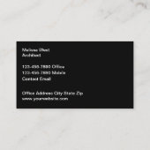 Architectuuringenieur Moderne Visitekaartjes (Achterkant)