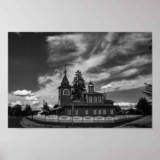 Architectuurkerk van de Wit-Russische Porechye Par Poster (Voorkant)