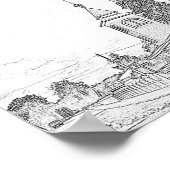 Architectuurkerk van de Wit-Russische Porechye Par Poster (Hoek)