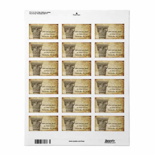 Architectuurkolom Etiket (Full Sheet)