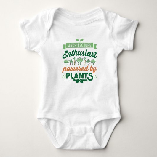Architectuurliefhebber met Planten Vegan Romper (Voorkant)