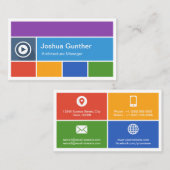 Architectuurmanager - Moderne platte metrostijl Visitekaartje (Voorkant / Achterkant)