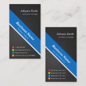 Architectuurmanager - Premium zwart blauw Visitekaartje (Voorkant / Achterkant)