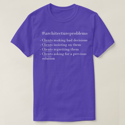 Architectuurproblemen T-shirt (Design voorkant)