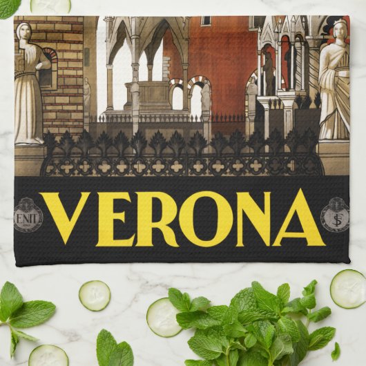  architectuurreis van Verona Italië Theedoek (Gevouwen)