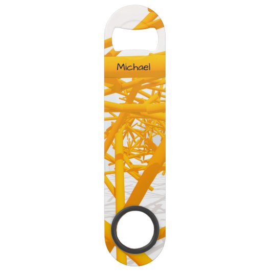 Architectuurruimte met heldere geometrische vorm speed flessenopener (Voorkant)