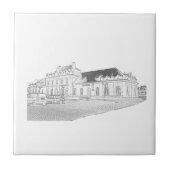 Architectuurschets — oud trainingsstation tegeltje (Voorkant)