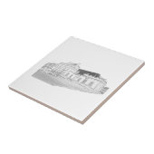 Architectuurschets — oud trainingsstation tegeltje (Zijkant)