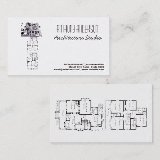 Architectuurstudio Visitekaartje (Voorkant / Achterkant)
