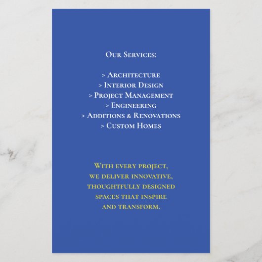 Architectuurtechniek Flyer (Achterkant)