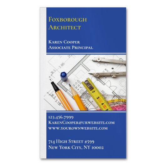 Architectuurtechniek Magnetisch Visitekaartje (Voorkant Verticaal)