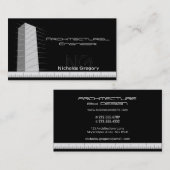 Architectuurtechniek - zwarte Visitekaartjes (Voorkant / Achterkant)