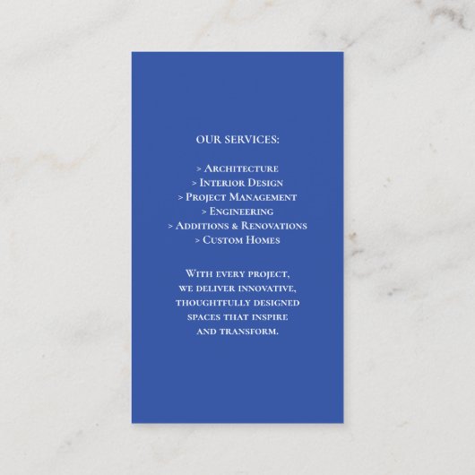 Architectuurtechnisch Visitekaartje (Achterkant)