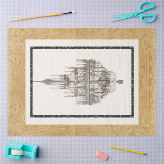 Architectuurtekening  Franse luchters Tissuepapier (Craft)