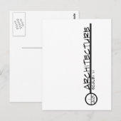 Architectuurtekentitel Briefkaart (donker) (Voorkant / Achterkant)