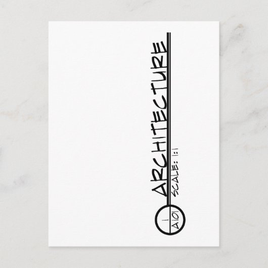 Architectuurtekentitel Briefkaart (donker) (Voorkant)