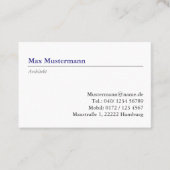 Architekt Visitenkarte Visitekaartje (Voorkant)