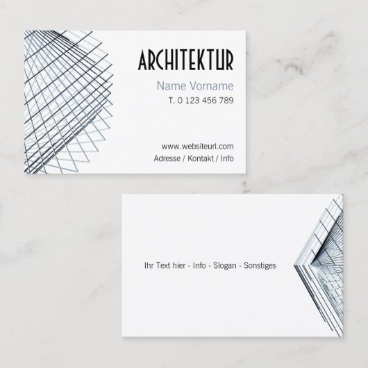 architektur design visitekaartje (Voorkant / Achterkant)