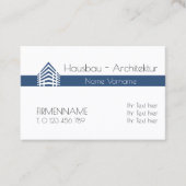 architektur hausbau visitekaartje (Voorkant)