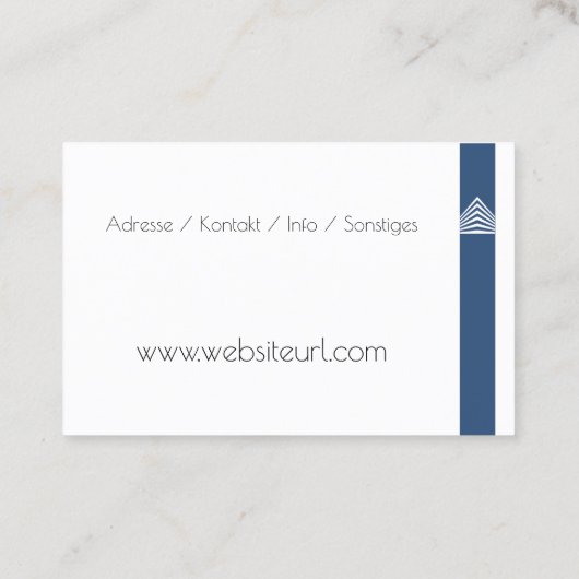 architektur hausbau visitekaartje (Achterkant)