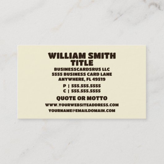 Archivaris Archief Bibliotheek Visitekaartje (Achterkant)