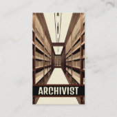 Archivaris Archief Bibliotheek Visitekaartje (Voorkant)