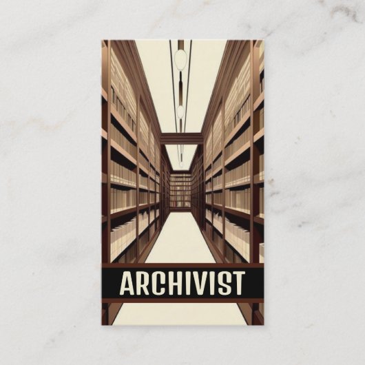 Archivaris Archief Bibliotheek Visitekaartje (Voorkant)