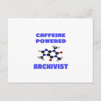 Archivaris met china briefkaart