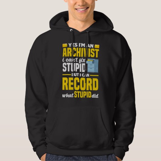 Archivaris wisselaar Technicus Ja IM een archivist Hoodie (Voorkant)