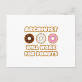 Archivaris .. Zal werken voor donuts Briefkaart (Voorkant)