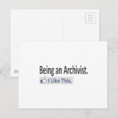 Archivaris zijn ... Ik vind dit leuk Briefkaart (Voorkant / Achterkant)