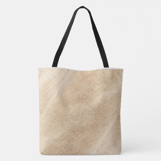 Archive Burlap Texture Stitched Leather-Look Tote Bag (Achterkant)