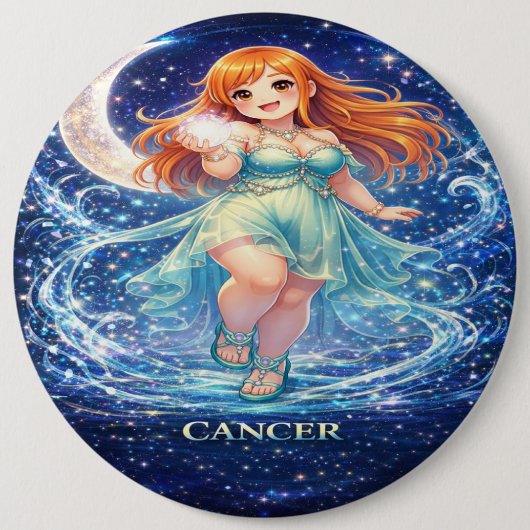 Archive Galaxy: Cancer Moon Guardian Ronde Button 6,0 Cm (Voorkant)
